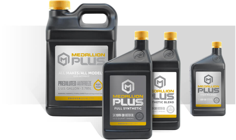 Medallion Plus bottle sizes packaging display